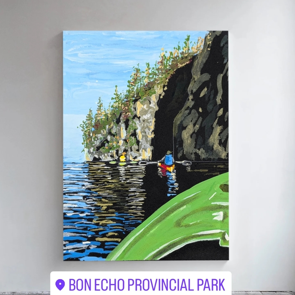 Art Print - Kayaking At Bon Echo